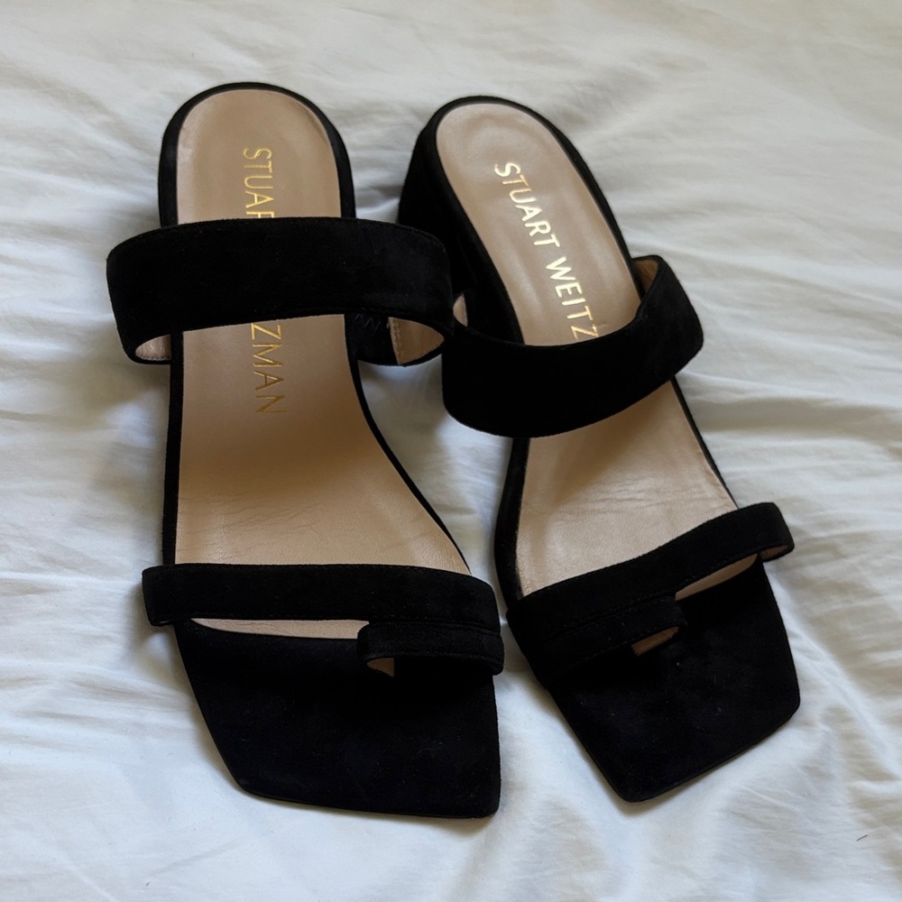 Stuart Weitzman Suede black Sandals